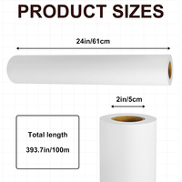 4 rollos personalizados al por mayor 914*50m 24 pulgadas x 150 pies 20lb papel Bond 2-In Core