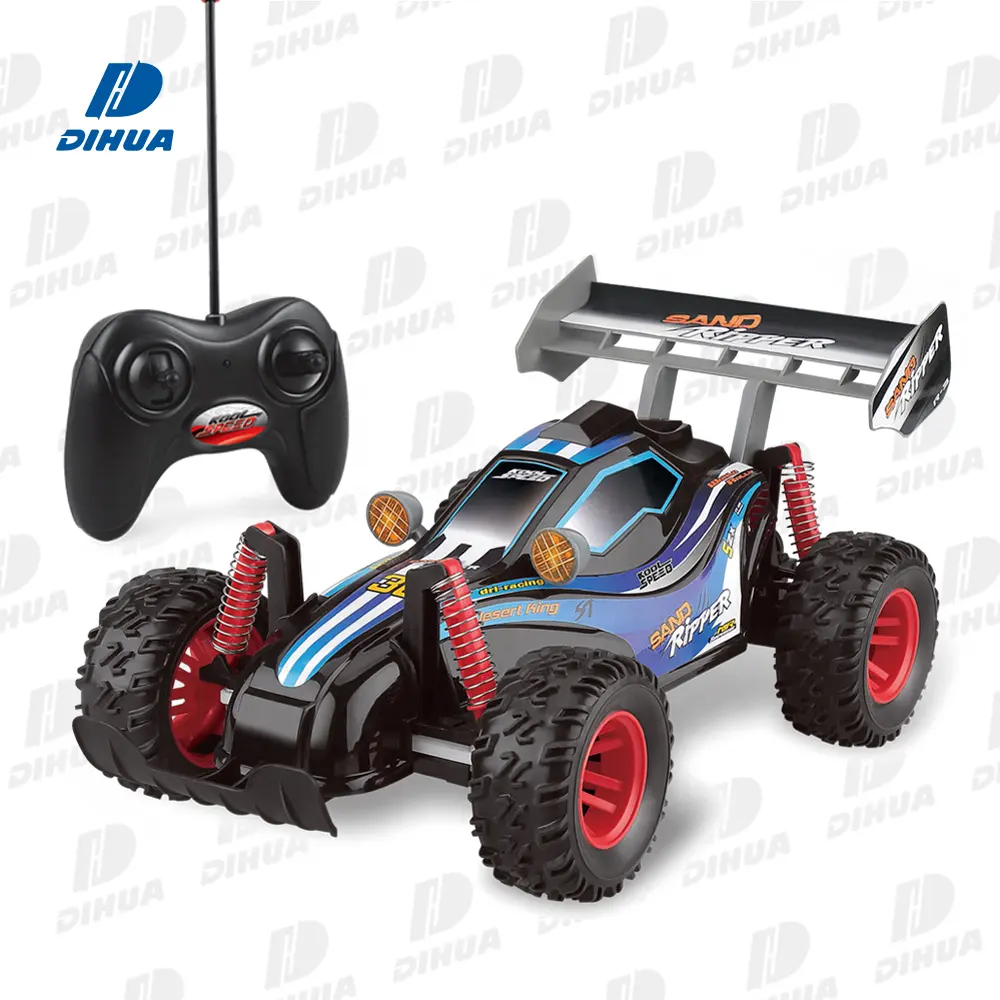 36CM Full Funtion Desert Racing Car for Kids Radio Control High Speed off Road RC Buggy Car with Aerodynamic Tail Wing