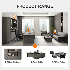 Mewah eksekutif bentuk L furnitur kantor Modern manajer meja kerja Ceo meja kantor bos meja kantor - Product Image 3