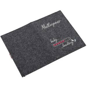 Nouvelle Housse <span class=keywords><strong>de</strong></span> Passeport <span class=keywords><strong>de</strong></span> <span class=keywords><strong>Maternité</strong></span> Gris Foncé Magnifique : Excellent Cadeau pour les Futures Mamans Sac en Feutre Mutterpass - Product Image 1