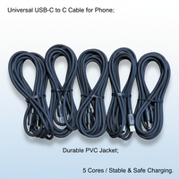 Câble USB-C vers C 60W PD à 4 broches pour charge rapide et transfert de données, tressé, pour ordinateur et écouteurs, avec logo personnalisé, conducteur en cuivre pur, vente en gros, garantie 12 mois