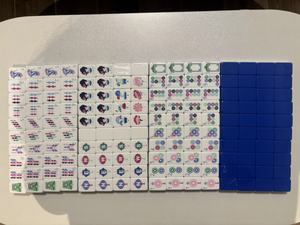 Juego de Fichas de Mahjong de Acrílico, Estilo Americano Azul, 4 Capas, Lujoso, Ecológico, Fichas de Acrílico, Juego de Azar Portátil para Fiestas - Product Image 5