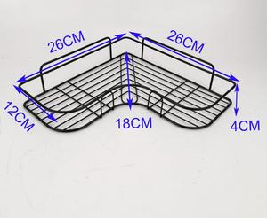 Da Parete In Ferro di Angolo di archiviazione Montato Nero Adesivo Angolo <span class=keywords><strong>Mensola</strong></span> del Bagno - Product Image 6