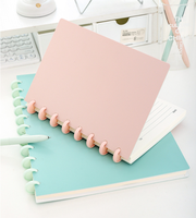 Carnet de notes créatif A4/A5 avec couverture en PP à reliure à disque, papier épais, motif Macaron Champignon, personnalisable avec logo - Cadeau