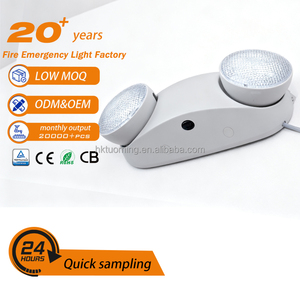 Lampu darurat Led 8w kepala ganda lampu bersertifikat CE lampu keluar api keselamatan - Product Image 1