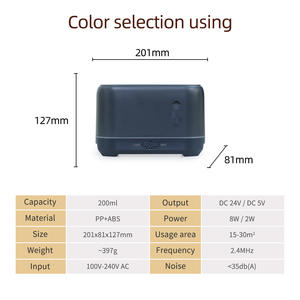 Difusor de Aroma de Madera de 200 ml, Humidificador USB con Luz LED y Función de Temporizador para Uso en el Hogar y la Oficina - Product Image 2