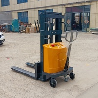Chariot élévateur transpalette électrique 1,5 tonne 48V 1500kg, chariot élévateur à conducteur marchant 16m, chariot élévateur à mât simple pour manutention de palettes en entrepôt