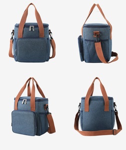 Sac à déjeuner isotherme à double compartiment, étanche, avec bandoulière réglable pour le travail et les pique-niques - Product Image 2