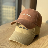 Casquette en coton pour femme, style décontracté, en coton lavé, à calotte souple et large bord, vente en gros