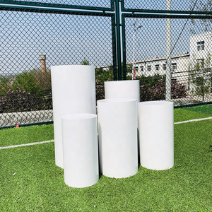 Bảng Trưng Bày Acrylic Hình Trụ Acrylic Cho Triển Lãm Đám Cưới Bảng Tròn Bộ Bàn Trưng Bày Hình Trụ Đám Cưới Acrylic Màu Trắng - Product Image 4