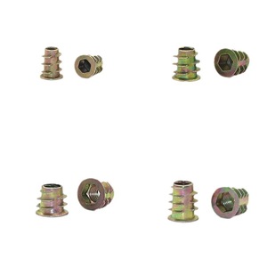 Tuerca trapezoidal empotrada Pinyou de aleación de zinc con cabeza hexagonal para conector de madera, diseño industrial - Product Image 4