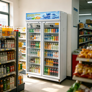 Équipement de réfrigération pour <span class=keywords><strong>cuisine</strong></span> commerciale, congélateur avec porte vitrée pour boissons, refroidisseur de boissons pour restaurant et <span class=keywords><strong>magasin</strong></span> - Product Image 1
