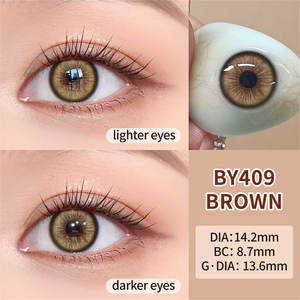 무료 배송 Miiemo 눈 색깔 콘택트 렌즈 14.2mm 처방 컬러 콘택트 렌즈 다크 브라운 콘택트 렌즈 도매 - Product Image 2