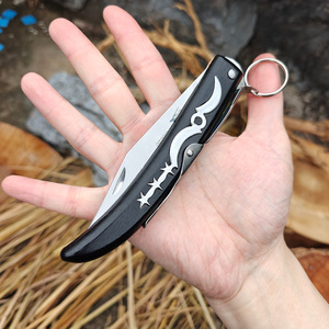 OEM ODM Bestseller prezzo di fabbrica di sopravvivenza manico in legno da trekking pieghevole coltelli da tasca da campeggio pieghevole coltello da tasca