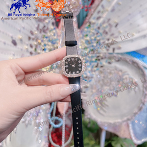 Reloj de Pulsera Mecánico Automático con Bisel de Diamantes, Correa de Cuero, Cristal de Zafiro y Caja con Forma de Cojín, TISSOTs - Product Image 3
