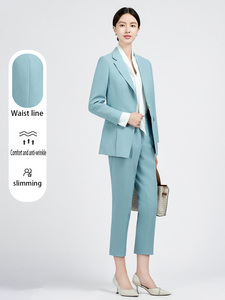 OEM Blazers Mujeres Abrigos para damas Trajes Ropa de oficina Trajes formales de negocios Blazer Chaqueta Pantalones Conjunto Trajes de <span class=keywords><strong>mujer</strong></span> y esmoquin - Product Image 2