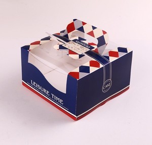 Şeffaf bir pencere ve kolu ile özel baskı kek kutusu 6 inç <span class=keywords><strong>8</strong></span> inç 10 inç kek kutusu - Product Image 4