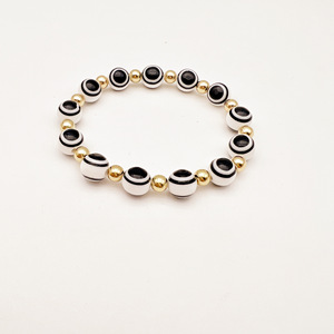 Bracelet élastique Evil Eye avec perles d'imitation et perles à motifs pour bijoux cadeaux - Product Image 2