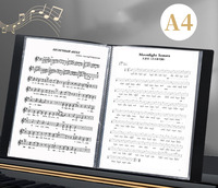 Carpeta con Clip de Material PP A4 para Organización de Partituras de Piano
