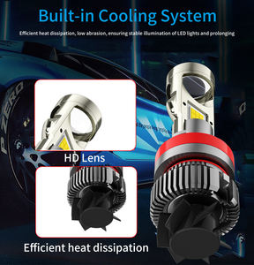 Y7-1 Nuevo Mini Faro <span class=keywords><strong>LED</strong></span> para Scooter y Bicicleta Eléctrica, 80W 8000LM, Casquillo H4 HS1, Proyector de Alto Brillo, Bombilla para Motocicleta - Product Image 3