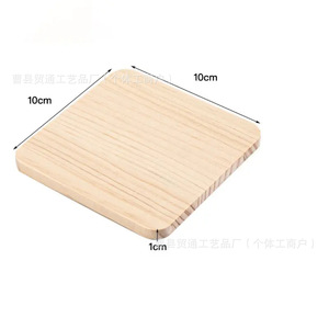 Posavasos de madera maciza, redondos, cuadrados, hexagonales, aislantes del calor, para tazas de café y té, para uso en escritorio. - Product Image 5