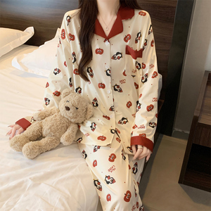 Conjunto <span class=keywords><strong>de</strong></span> Ropa <span class=keywords><strong>de</strong></span> Casa para <span class=keywords><strong>Mujer</strong></span> al por Mayor, <span class=keywords><strong>de</strong></span> Manga Larga y Pantalones Largos, con Estampado <span class=keywords><strong>de</strong></span> <span class=keywords><strong>Pingüino</strong></span> <span class=keywords><strong>de</strong></span> Dibujos Animados, para Otoño - Product Image 6