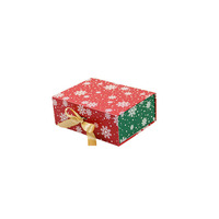 Boîte cadeau magnétique de Noël avec nœud et cordon pour emballer vêtements, chapeaux et cadeaux pour les queues d'attente et les fêtes.