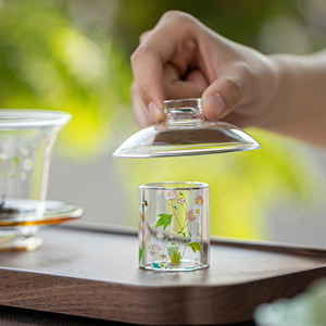Wuxi Hall Daisy Glass Lid Holder For Teapot And <b>Teacup</b> Gaiwan Tea Ceremony Accessory Eco Friendly - Product Image 2