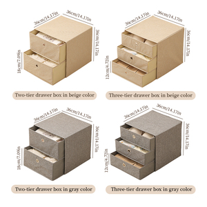 Contenitore Pieghevole in Tessuto Non Tessuto a 3 Strati per Armadio, Organizer per Vestiti, Biancheria Intima e Calzini, Contenitori a Cubo per Armadio - Product Image 6