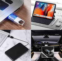 USB-C zu USB 2.0 Buchse Konverter-Adapter und USB 2.0 Stecker zu USB-C Buchse OTG-Adapter für Datenübertragung 2er-Pack Aluminium