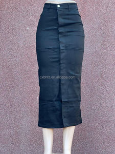 <span class=keywords><strong>Jupe</strong></span> en <span class=keywords><strong>jean</strong></span> vintage <span class=keywords><strong>taille</strong></span> <span class=keywords><strong>haute</strong></span> pour femme, style décontracté, coupe trapèze large, crayon ou tube droit, avec boutons décoratifs, idéale pour l'été - Product Image 4