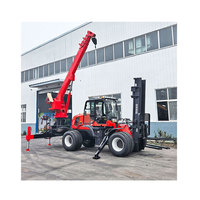 Chariot élévateur tout-terrain de haute qualité avec hauteur de fourche réglable et rotation à 360 pour tous les terrains, moteur et moteur inclus