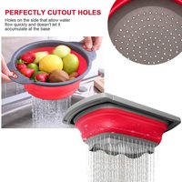 Ensemble de filtres de cuisine en Silicone, paquets de 3, passoire pliable et ronde, pour la cuisine