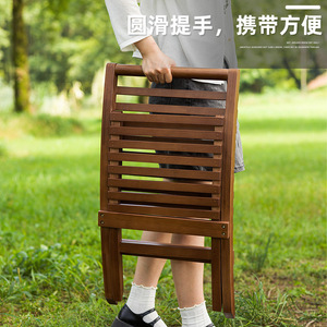 Sedia Pieghevole in Bambù per Esterni, Impilabile, <span class=keywords><strong>Design</strong></span> Moderno e Semplice, Poltrona Reclinabile per Soggiorno e <span class=keywords><strong>Giardino</strong></span> - Product Image 4