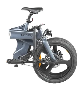 Dyu bicicleta elétrica dobrável, novo, 2023, suspensão completa, 20 polegadas, shimano, dobrável, 7 velocidades, ebike, bicicleta elétrica para comutação