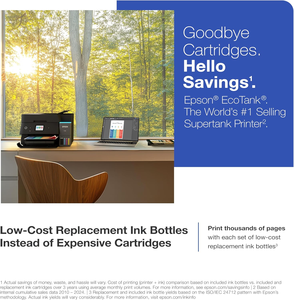 Imprimante couleur tout-en-un sans fil Epson EcoTank ET-4950 avec réservoirs d'encre rechargeables jusqu'à 3 ans, idéale pour la maison - Product Image 4