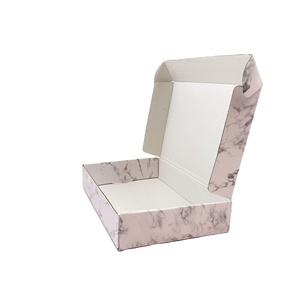 Custom recycled Small white marble Shipping Boxes for Small Business Cardboard Corrugated Mailer Boxes for Shipping Packaging