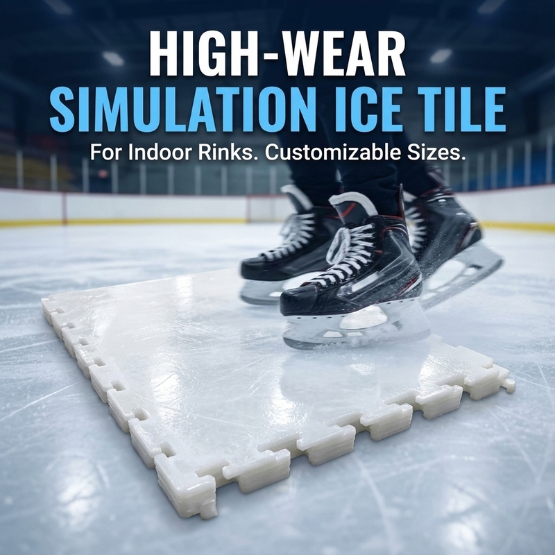 HDPE Skateable Hockey Tiles Custom Cutting