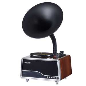 Tocadiscos de Estilo Retro en Oferta, Reproductor de Discos Personalizado de 3 Velocidades, Gramófono con Bluetooth, FM, USB, Reproductor de Discos Inalámbrico con Bluetooth, Audio de Alta Fidelidad - Product Image 1