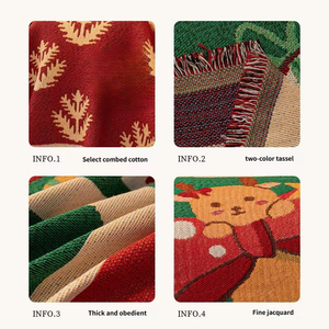 PUXU 하이 퀄리티 크리스마스 스타일 방수 소파 커버 거실 소파 커버 3 인용 소파 커버에 적합 - Product Image 5