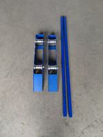 Support de bobine de câble horizontal portable robuste YILI avec rouleaux en acier |   Support de câble stable bleu/vert 1m