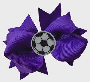 Fiocco per capelli in grosgrain con applicazione ricamata a forma di pallone da <span class=keywords><strong>calcio</strong></span> - Moda, MOLTI COLORI - Product Image 4