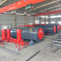 Nouvelle machine activée horizontale de 6 tonnes four à cornue à charbon briquette de four à charbon de bois carbonisation four four Machine en vente