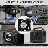 Ventilateur axial DC 40x40x20mm 4020 5V 12V 24V à double roulement à billes, ventilateur de refroidissement électrique OEM pour imprimante 3D, routeur, équipement réseau