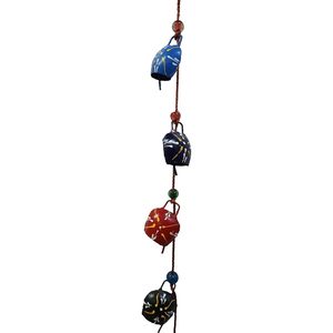 PARIJAT Artisanat Élégant Décor À La Maison 10 Grappe Forme En Fer Forgé Suspendu Cloches Multicolore Carillons Éoliens pour Balcon - Product Image 2
