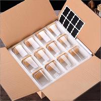 Bocaux à épices carrés en verre borosilicate, ensemble de récipients alimentaires en verre, réutilisables, hermétiques, durables, pour le stockage en cuisine