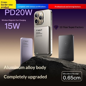 พาวเวอร์แบงค์แม่เหล็กอะลูมิเนียมอัลลอยด์บางเฉียบขายดี 5000mAh ชาร์จเร็ว 20W รองรับการสกรีนโลโก้ ดีไซน์บางเบา - Product Image 4