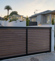 Ensembles de portails en aluminium à persiennes, clôture d'intimité 4x6 pieds pour jardin, balcon, panneau de clôture moderne en métal à lattes, écran de garde-corps pour villa et terrasse