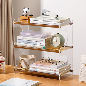 <b>Desktop</b> bookshelf, simple tabletop <b>shelf</b>, children's bookshelf, minimalist multi-functional storage rack, countertop storage - Product Image 3