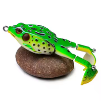 Newbilit Meilleure vente leurre de pêche 13.5g 95mm avec grenouille en plastique souple à double crochet